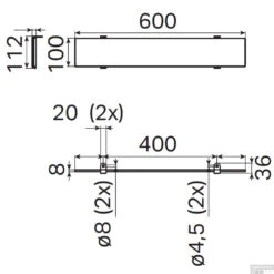 Planchet Haceka Ixi Glas 60x11 Cm RVS 5 Planchet Haceka Ixi Glas 60x11 Cm RVS -SEALSKIN Winkel 1208495 tech
