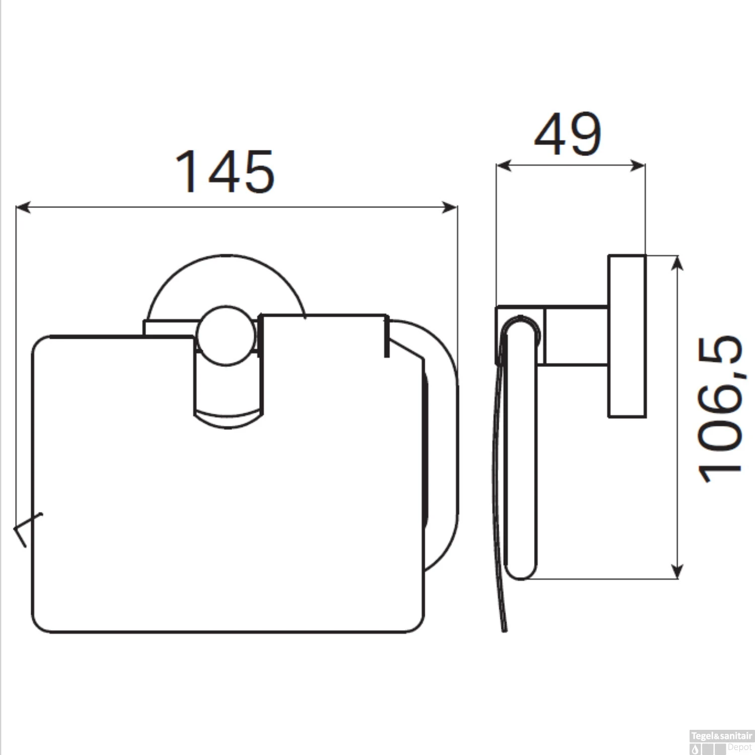Closetrolhouder Haceka Kosmos Met Klep Chroom 3 Closetrolhouder Haceka Kosmos Met Klep Chroom - Afbeelding 3