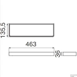 Planchet Haceka Aline Grey 46x3,5 Cm Aluminium Mat Zwart 5 Planchet Haceka Aline Grey 46x3,5 Cm Aluminium Mat Zwart -SEALSKIN Winkel 1208663 tech