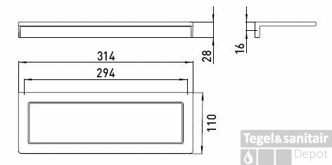 Emco Asio Planchet 31.4 X 11 Cm. Chroom-chroom 2 Emco Asio Planchet 31.4 X 11 Cm. Chroom-chroom - Afbeelding 2
