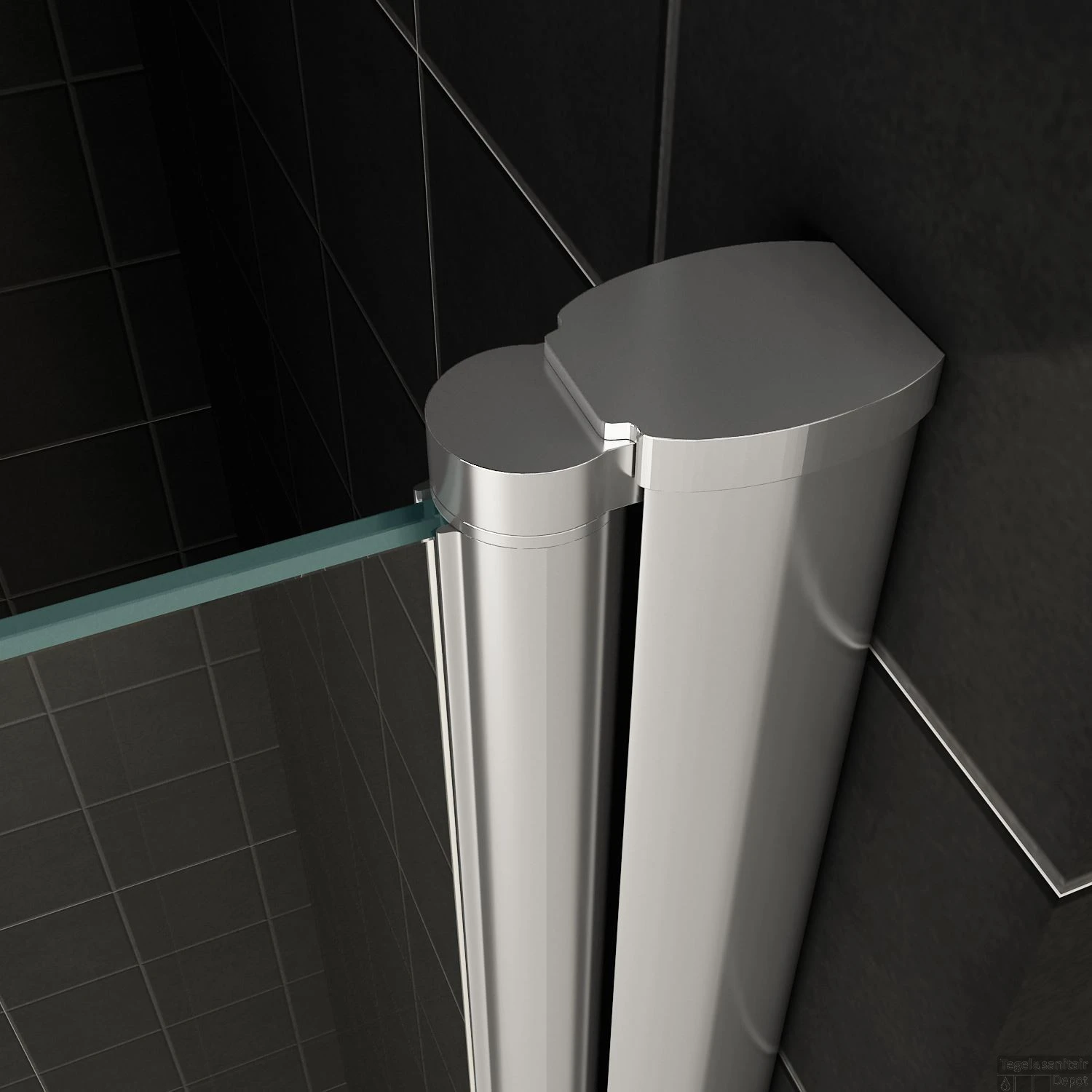 Wiesbaden Douchedeur | 2 Pendeldeuren | 90x200cm | 6mm NANO Coating Glas | Chroom | Nisdeur 2 Wiesbaden Douchedeur | 2 Pendeldeuren | 90x200cm | 6mm NANO Coating Glas | Chroom | Nisdeur - Afbeelding 2