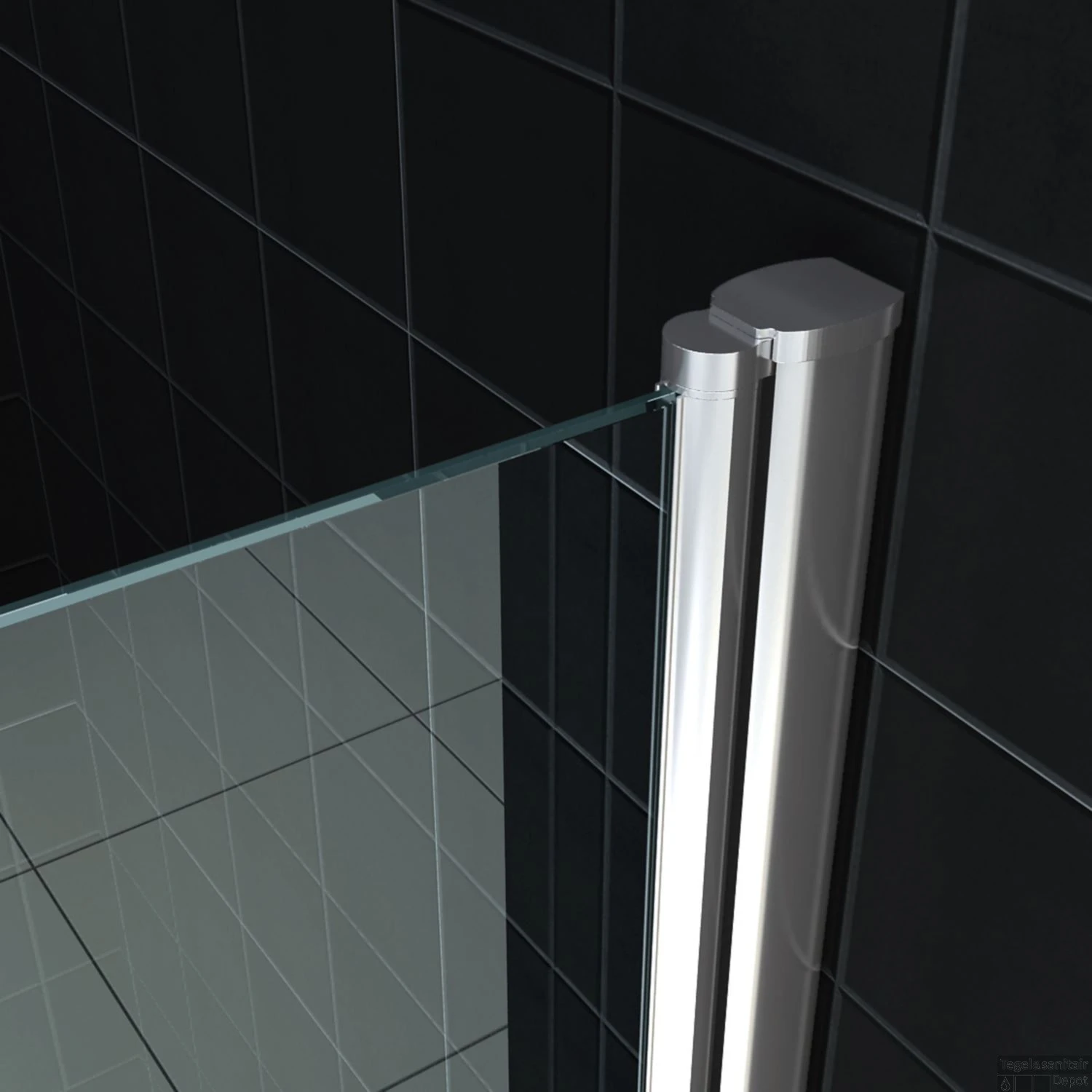 Wiesbaden Douchedeur | 2 Pendeldeuren | 90x200cm | 6mm NANO Coating Glas | Chroom | Nisdeur 3 Wiesbaden Douchedeur | 2 Pendeldeuren | 90x200cm | 6mm NANO Coating Glas | Chroom | Nisdeur - Afbeelding 3