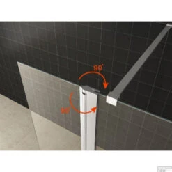 Wiesbaden Zijwand 30x200 Cm + Scharnierprofiel 10mm NANO Glas -SEALSKIN Winkel 20.3842 4