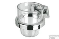 Geesa Standard Collection Glashouder Met Transparante Beker Chroom