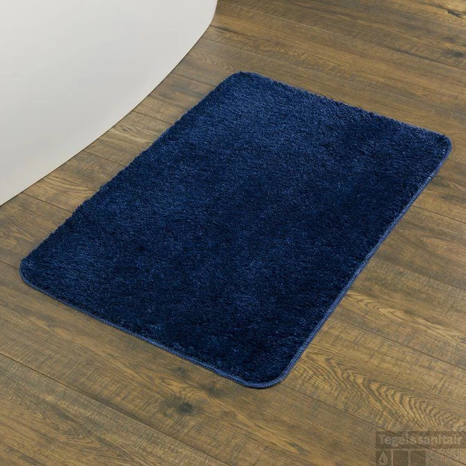 Badmat Sealskin Angora 100% Polyester 60x90x2 Cm Blauw 3 Badmat Sealskin Angora 100% Polyester 60x90x2 Cm Blauw - Afbeelding 3