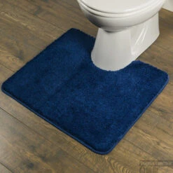 Toiletmat Sealskin Angora 100% Polyester 60x55x2 Cm Blauw