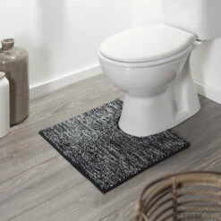 Toiletmat Sealskin Speckles Polyester 50x45 Cm Zwart