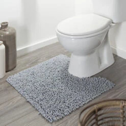 Toiletmat Sealskin Misto Chenille Katoen 60x55 Cm Grijs