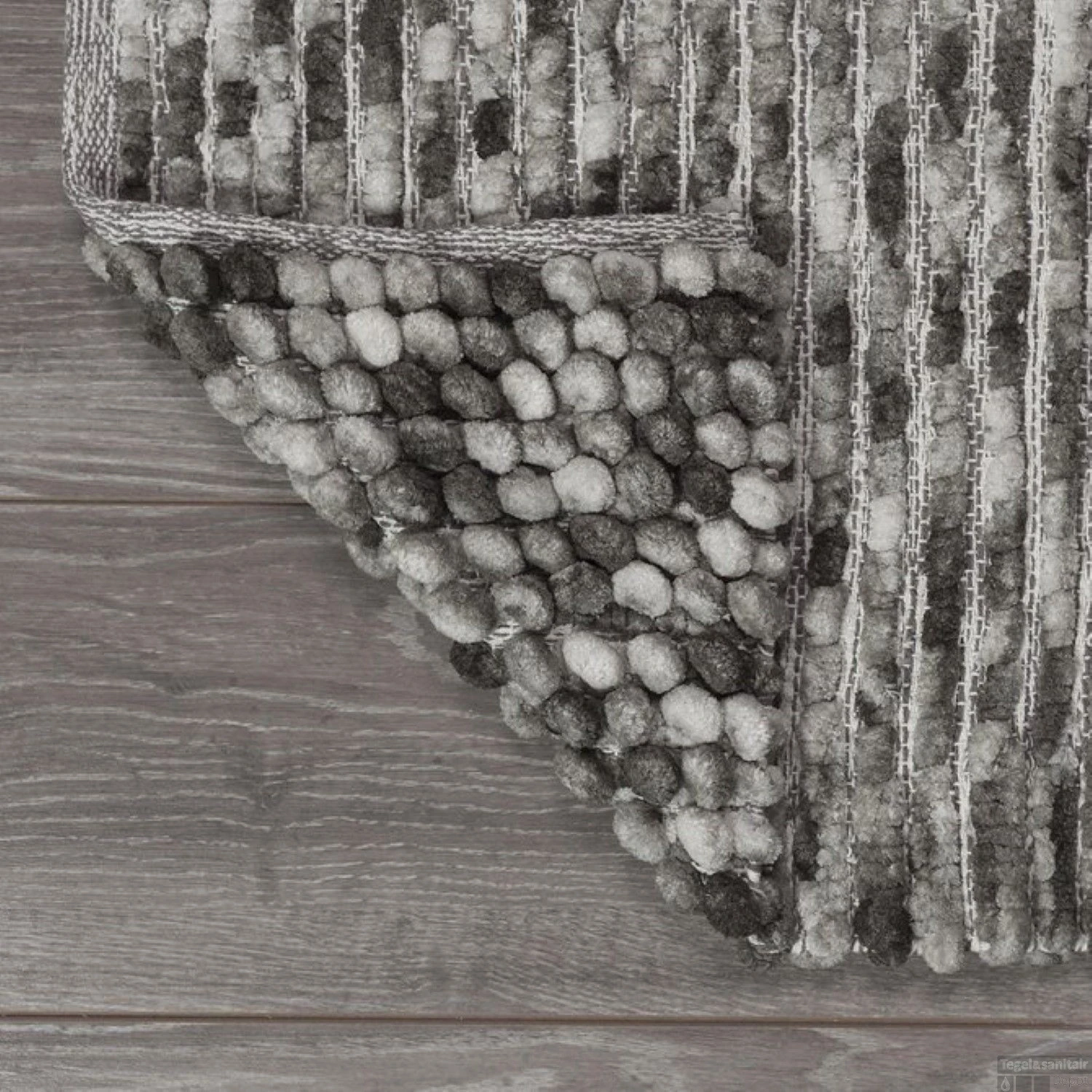 Badmat Sealskin Vintage 50x80 Cm Polyester Donkergrijs 3 Badmat Sealskin Vintage 50x80 Cm Polyester Donkergrijs - Afbeelding 3