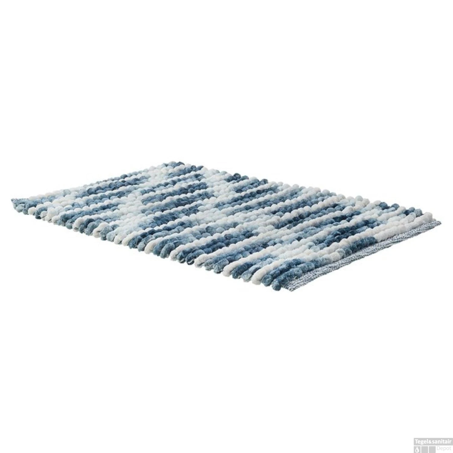 Badmat Sealskin Vintage 50x80 Cm Polyester Blauw 3 Badmat Sealskin Vintage 50x80 Cm Polyester Blauw - Afbeelding 3