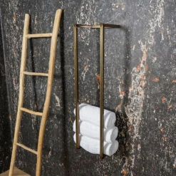 BWS Handdoekenrek Industrieel | 95x25x20cm | Staal Glanzend Goud | OP=OP!