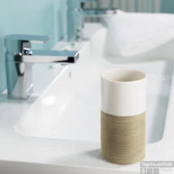 Tandenborstelbeker Sealskin Doppio 6,7 X 12,8 Cm Porselein Zand -SEALSKIN Winkel 361840465 sfeer 2