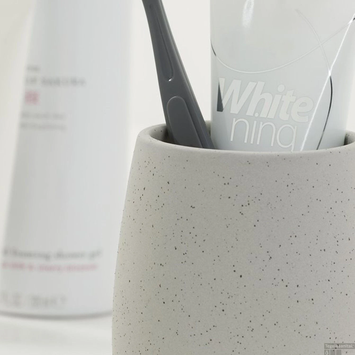 Tandenborstelbeker Vrijstaand Sealskin Braid Grijs 3 Tandenborstelbeker Vrijstaand Sealskin Braid Grijs - Afbeelding 3