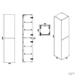 Hoge Kast 160 Cm Wiesbaden Vision 160x35x35 Grey Oak (2 Deuren) 5 Hoge Kast 160 Cm Wiesbaden Vision 160x35x35 Grey Oak (2 Deuren) -SEALSKIN Winkel 38.3930 1 1