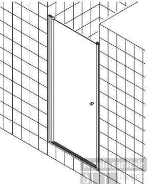 Kermi Ibiza Douchedeur 90x200 Cm. Matzilver-helder Glas 2 Kermi Ibiza Douchedeur 90x200 Cm. Matzilver-helder Glas - Afbeelding 2
