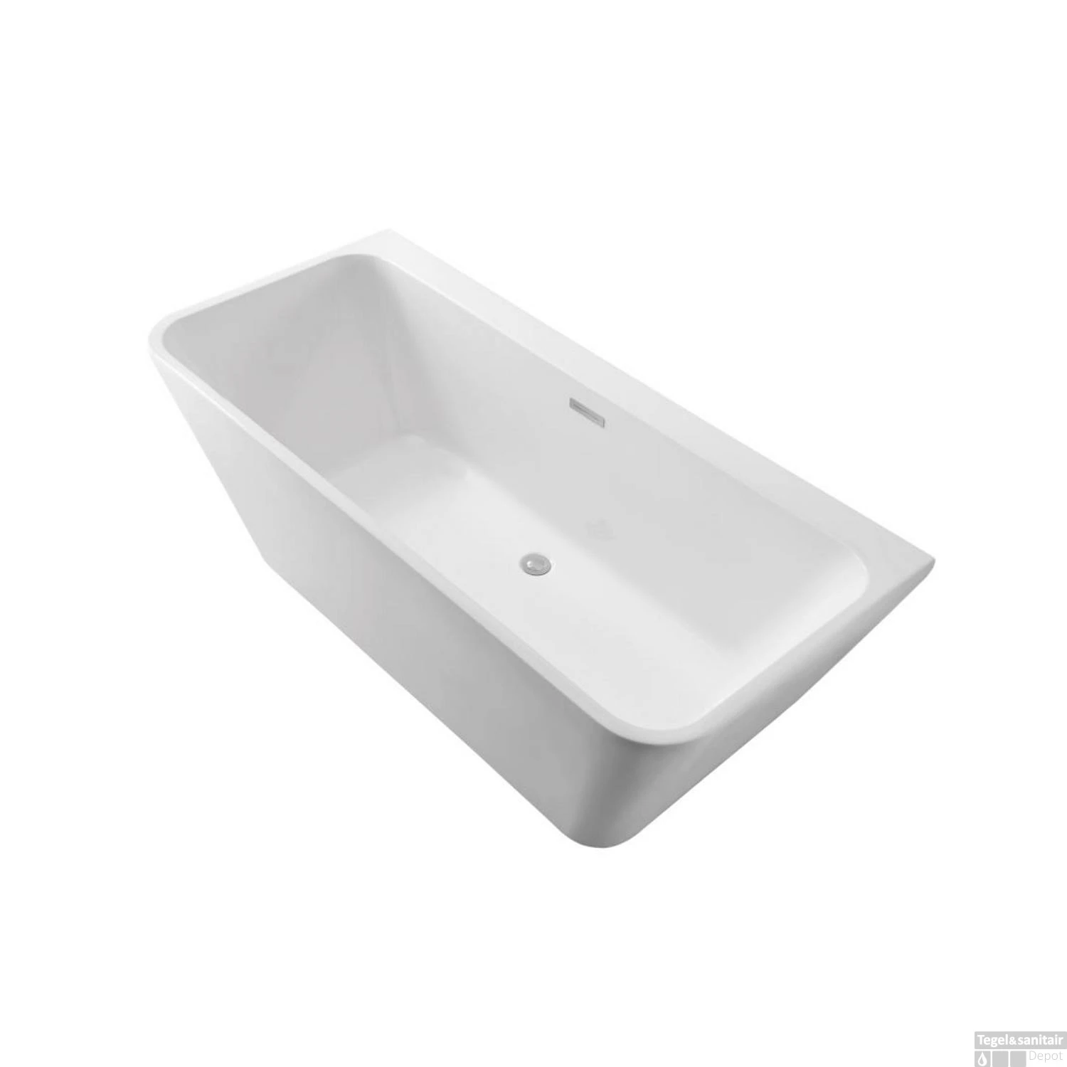 Ligbad Best Design Silmo Vrijstaand Wandmodel 180x80x60 Cm Acryl Mat Wit - Afbeelding 2