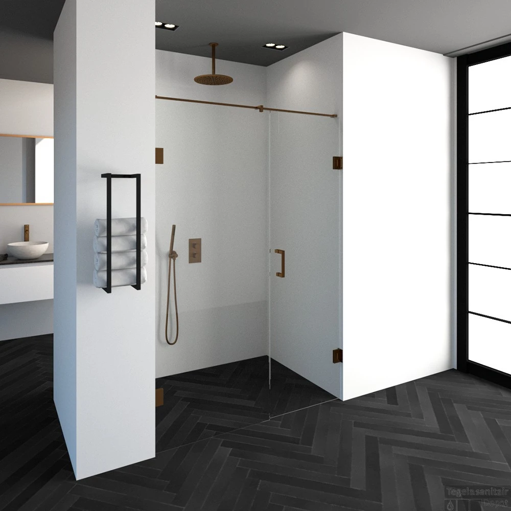 Nisdeur Compleet Just Creating Profielloos 2-Delig 140x200 Cm 80/60 Koper 2 Nisdeur Compleet Just Creating Profielloos 2-Delig 140x200 Cm 80/60 Koper - Afbeelding 2