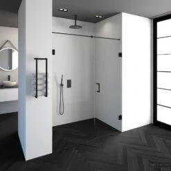 Nisdeur Compleet Just Creating Profielloos 2-Delig 160x200 Cm 90/70 Mat Zwart