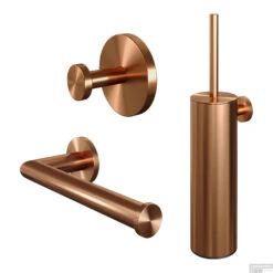 Toiletaccessoire Set Brauer Copper 3-in-1 Met PVD Coating Geborsteld Koper