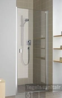 Kermi Raya Draaideur 1-dlg.100x200 Cm. Rechts Op Douchevloer Zilver Glans-helder Glas