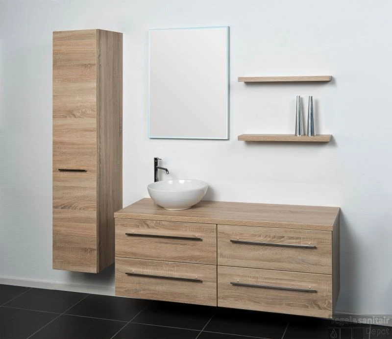 B&w-luxury Vitale Kast Hoog 35x37x169 Cm. Deur Links/rechts Eiken 2 B&w-luxury Vitale Kast Hoog 35x37x169 Cm. Deur Links/rechts Eiken - Afbeelding 2