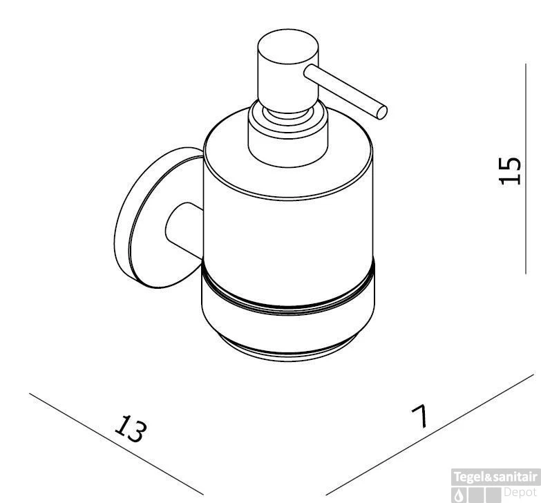 B&w-luxury Nice Zeepdispenser Chroom 2 B&w-luxury Nice Zeepdispenser Chroom - Afbeelding 2