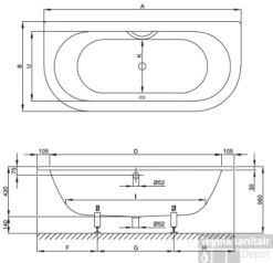 Bette Starlet 1 Plaatstalen Bad 175x80x42 Cm. Wit -SEALSKIN Winkel 765328 tech