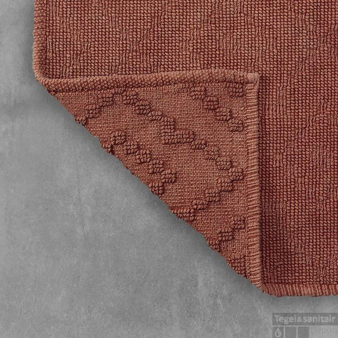 Badmat Sealskin Aztec 60x90 Cm Katoen Donkerroze 3 Badmat Sealskin Aztec 60x90 Cm Katoen Donkerroze - Afbeelding 3