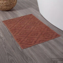 Badmat Sealskin Aztec 60x90 Cm Katoen Donkerroze