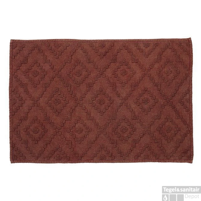 Badmat Sealskin Aztec 60x90 Cm Katoen Donkerroze 2 Badmat Sealskin Aztec 60x90 Cm Katoen Donkerroze - Afbeelding 2