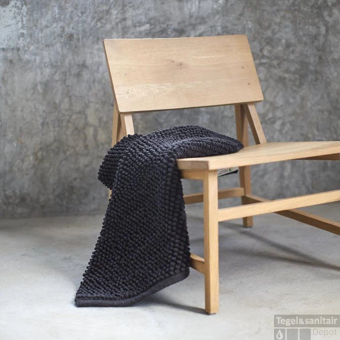 Badmat Sealskin Delhi 60x60 Cm Katoen Donkergrijs 3 Badmat Sealskin Delhi 60x60 Cm Katoen Donkergrijs - Afbeelding 3