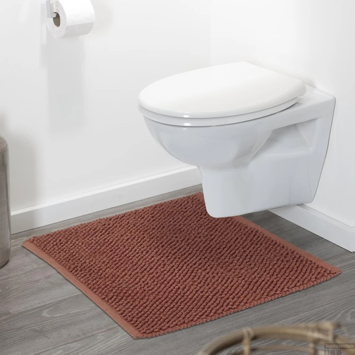 Badmat Sealskin Delhi 60x60 Cm Katoen Donkerroze 1 Badmat Sealskin Delhi 60x60 Cm Katoen Donkerroze