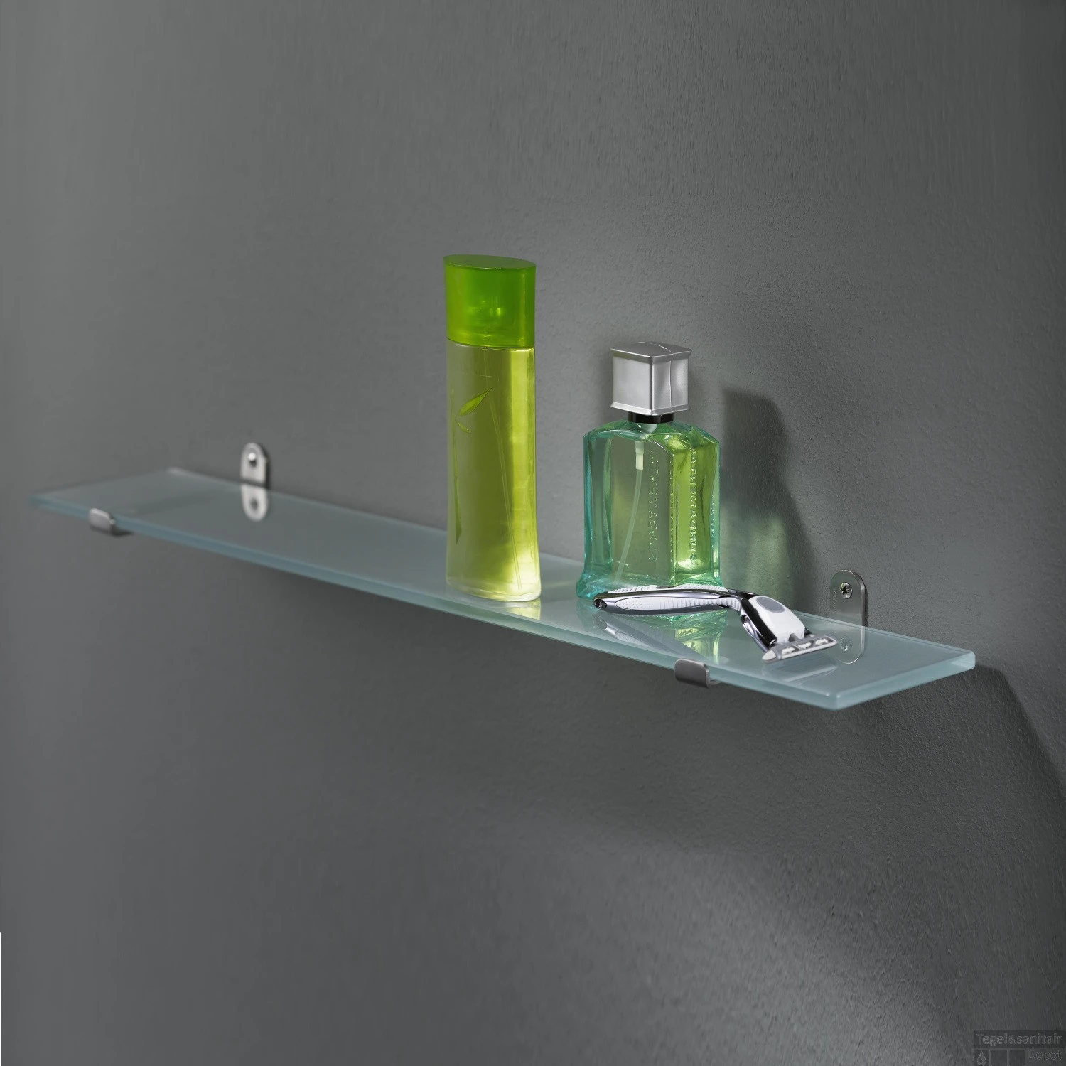 Planchet Haceka Ixi Glas 60x11 Cm RVS 2 Planchet Haceka Ixi Glas 60x11 Cm RVS - Afbeelding 2