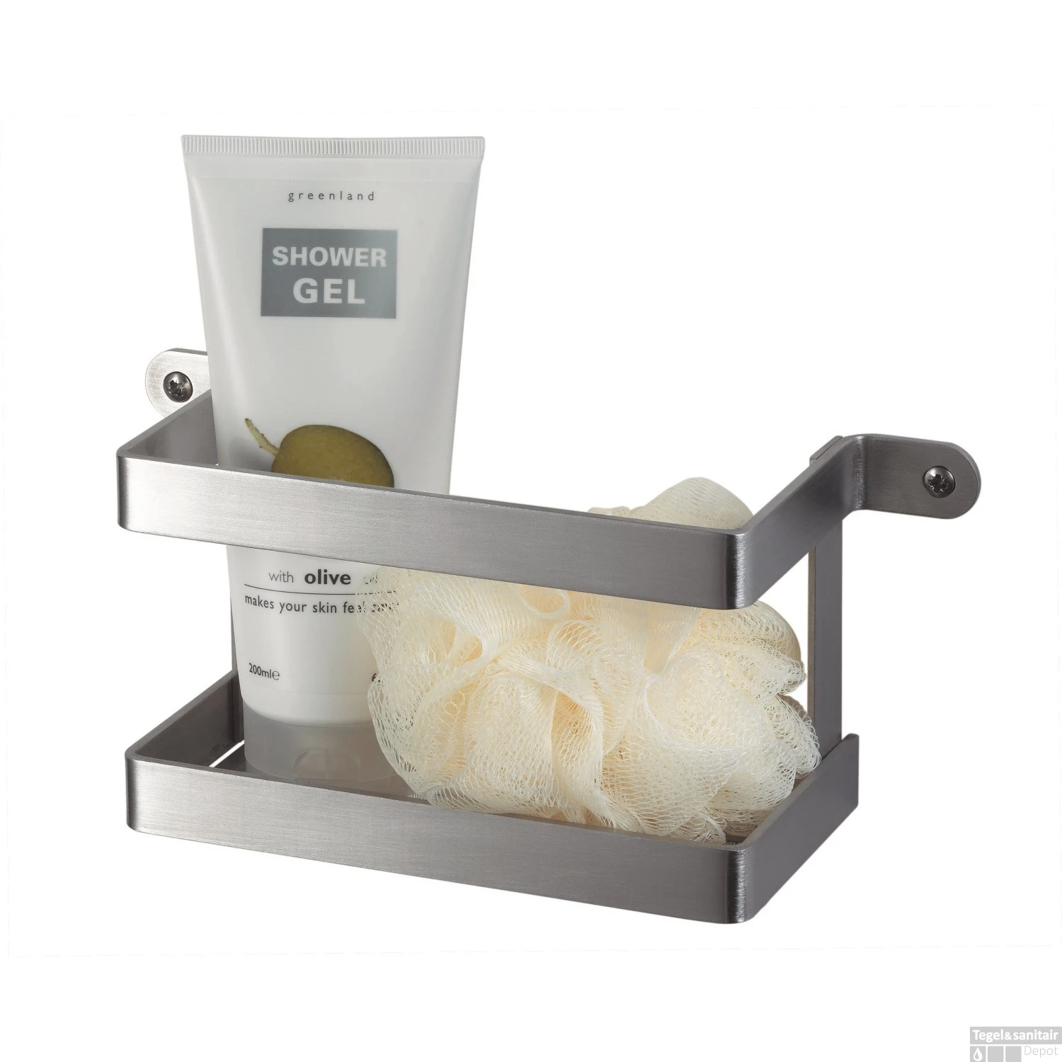 Badkamerrekje Haceka Ixi 60x11 Cm RVS 2 Badkamerrekje Haceka Ixi 60x11 Cm RVS - Afbeelding 2