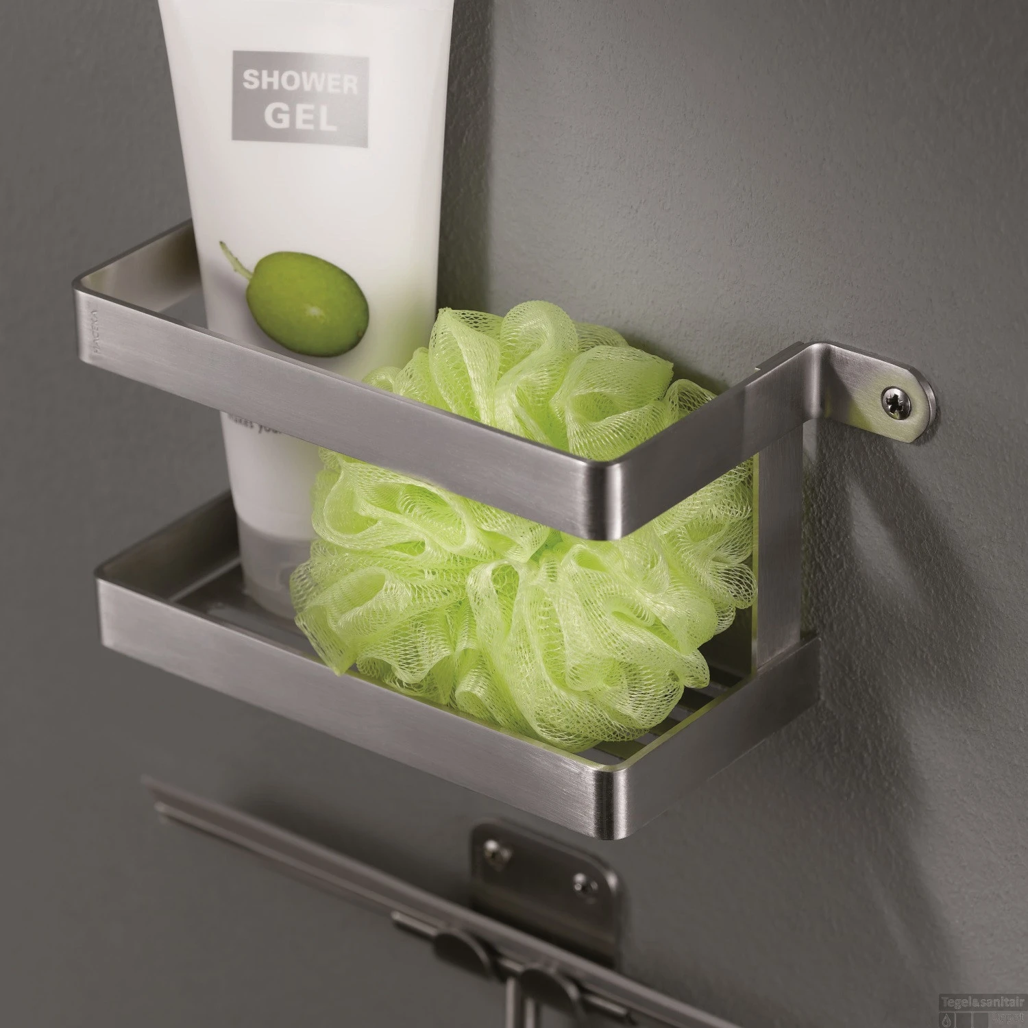 Badkamerrekje Haceka Ixi 60x11 Cm RVS 3 Badkamerrekje Haceka Ixi 60x11 Cm RVS - Afbeelding 3