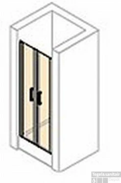 Huppe Classics 2 Pendeldeur 80 X 190 Cm. In Nis Gl.zilver-antiplaque Glas