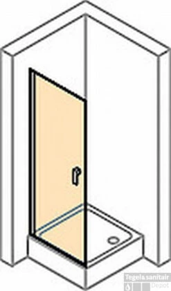 Huppe Design Pure Draaideur Stn 80 X 190 Cm. Chroom Look-helder Glas