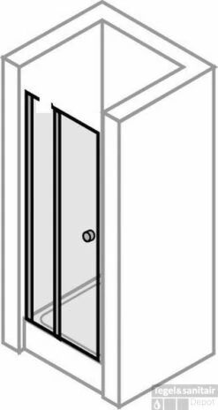 Huppe Design Pure Nis Draaideur 100 X 190 Cm. Met Segment Chroom Look-helder Glas