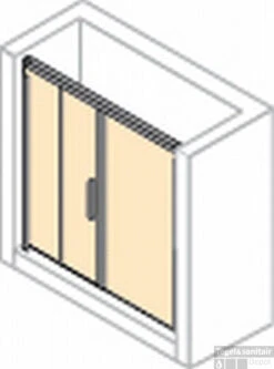 Huppe Design Pure Nis Draaideur 160 X 200 Cm.met Segment En Zijdeel Chroom Look-antiplaque Gl