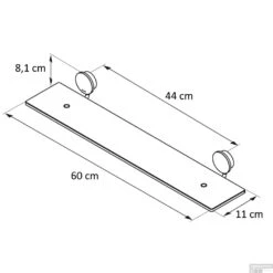 Planchet Geesa Opal 60 Cm Zwart -SEALSKIN Winkel 917201 05 60 tekening 1