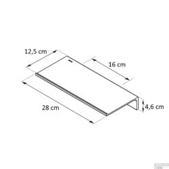 Planchet Geesa Leev 28 Cm Zwart -SEALSKIN Winkel 918201 06 280 tekening 1