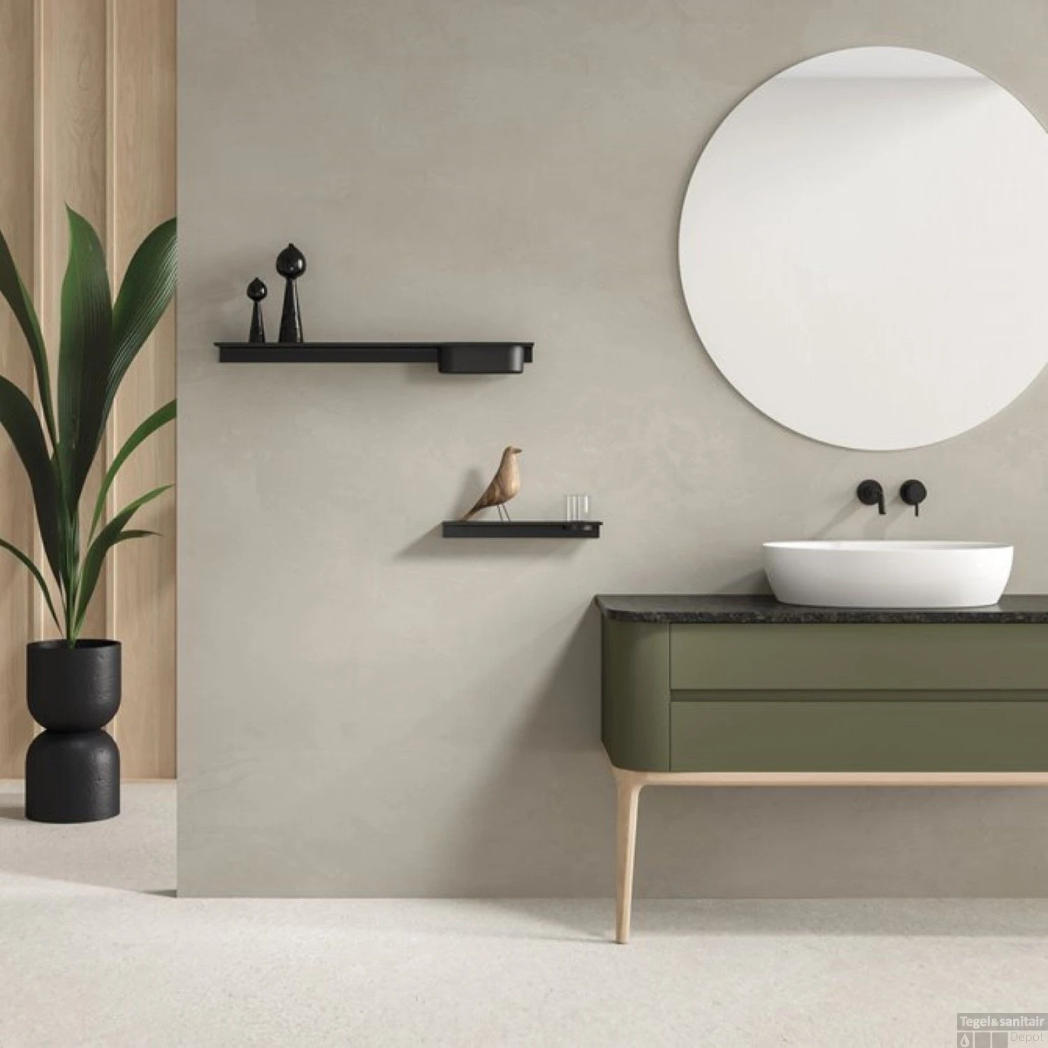 Planchet Met Glas Geesa Leev 40 Cm Zwart 5 Planchet Met Glas Geesa Leev 40 Cm Zwart - Afbeelding 5