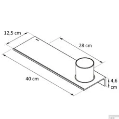 Planchet Met Glas Geesa Leev 40 Cm Zwart 9 Planchet Met Glas Geesa Leev 40 Cm Zwart -SEALSKIN Winkel 918202 06 400 tekening