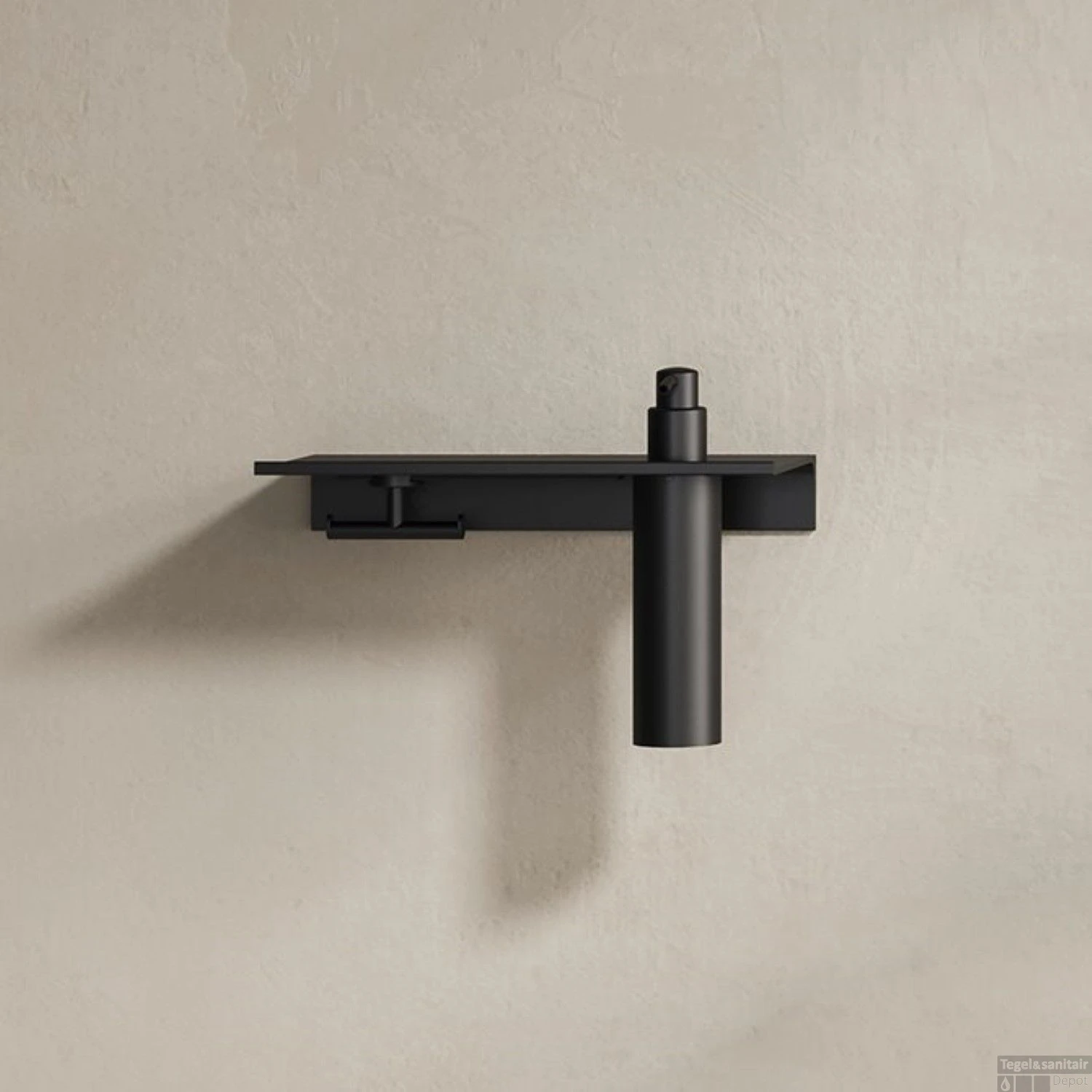 Planchet Met Zeepdispenser 200 Ml En Handdoekhaak Geesa Leev 28 Cm RVS Geborsteld Zwart 3 Planchet Met Zeepdispenser 200 Ml En Handdoekhaak Geesa Leev 28 Cm RVS Geborsteld Zwart - Afbeelding 3