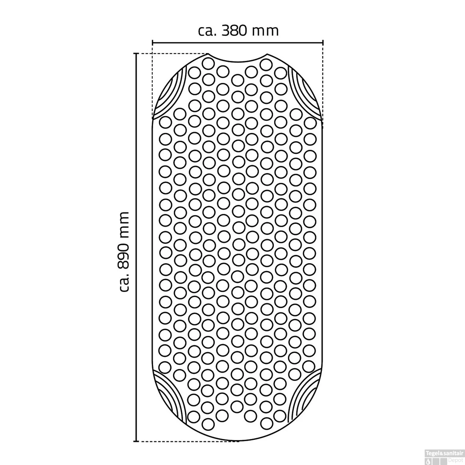 Antislip Badmat Wiesbaden Ridder Tecnoplus 38x89 Cm Wit 8 Antislip Badmat Wiesbaden Ridder Tecnoplus 38x89 Cm Wit - Afbeelding 8