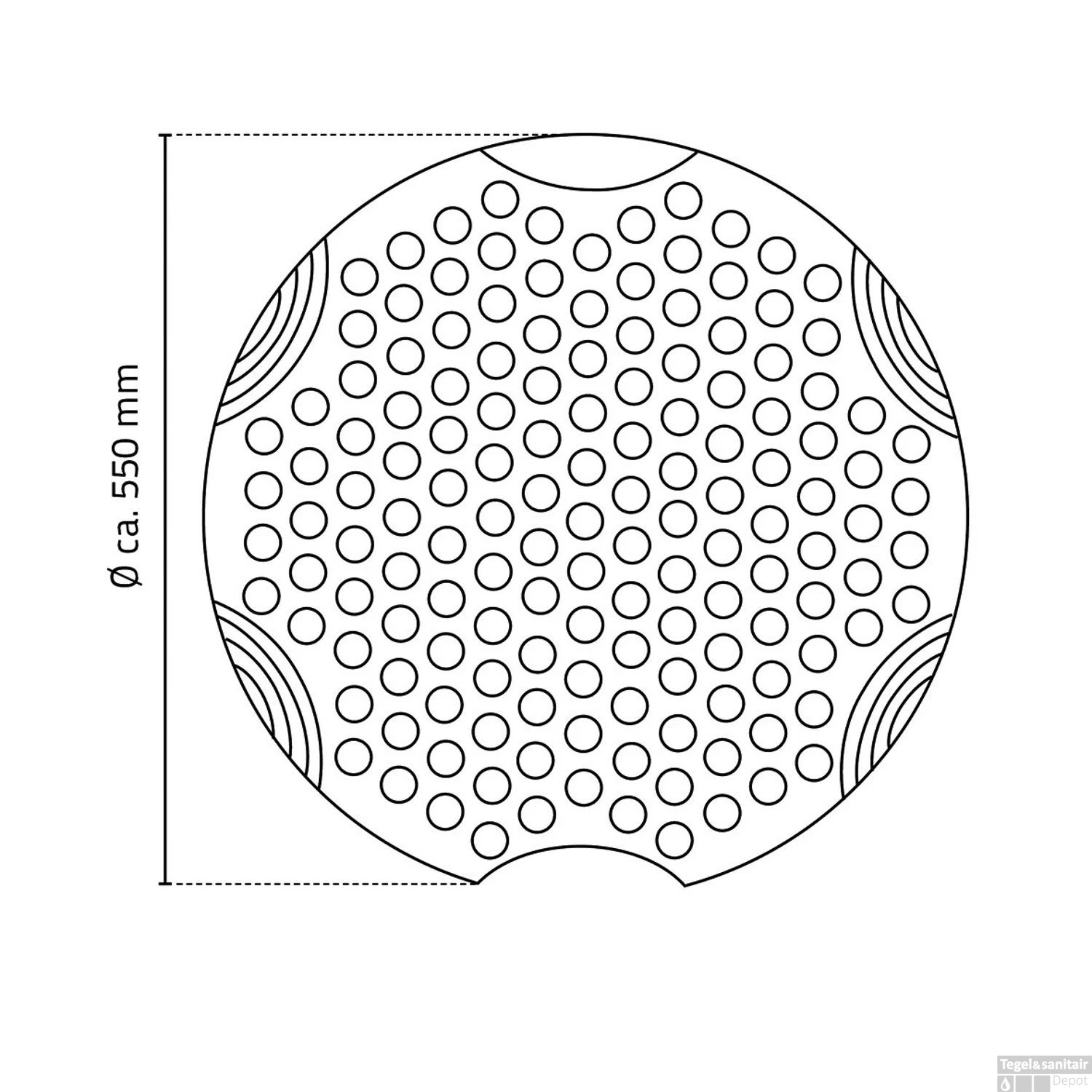 Antislip Douchemat Boss & Wessing Ludo 55 Cm Rond Grijs 8 Antislip Douchemat Boss & Wessing Ludo 55 Cm Rond Grijs - Afbeelding 8