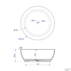 Vrijstaand Ligbad Arcqua Cusco Rond 153 Cm Glans Wit 5 Vrijstaand Ligbad Arcqua Cusco Rond 153 Cm Glans Wit -SEALSKIN Winkel bad103271 cusco vrijstaand ligbad rond 153 glans wit maattekening