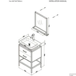 Badkamermeubel Casajoy Miami 60x46x90cm Eiken Met Keramieken Wastafel Wit -SEALSKIN Winkel badkamermeubel casajoy miami 60x46x90cm eiken met keramieken wastafel wit tech