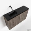 MONDIAZ TURE 80cm Toiletmeubel Dark Brown. EDEN Wastafel Urban Links Geen Kraangat