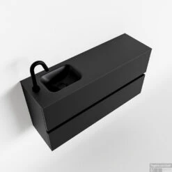 MONDIAZ ADA 100cm Toiletmeubel Urban. LEX Wastafel Urban Links 1 Kraangat